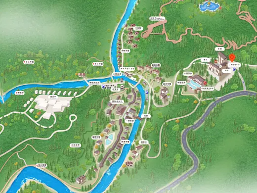青川结合景区手绘地图智慧导览和720全景技术，可以让景区更加“动”起来，为游客提供更加身临其境的导览体验。